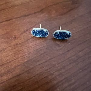 Kendra Scott navy blue druzy studs
